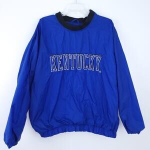 Genuine Stuff Collegiate University of Kentucky Pullover Men Large Nylon Blue